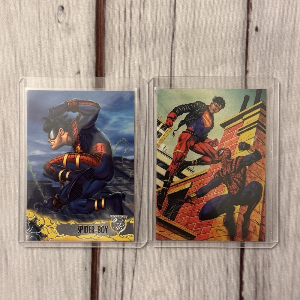 1995 Fleer DC Versus Marvel HoloF/X Spider-Man Superboy‎ #11 Cards